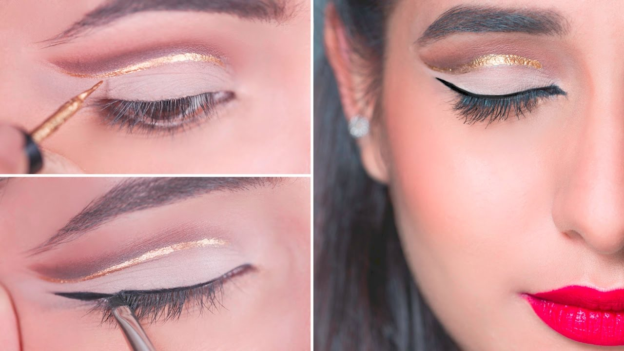 Indian Eye Makeup Tips Easy Glitter Cut Crease Eye Makeup Tutorial For Indian Weddings