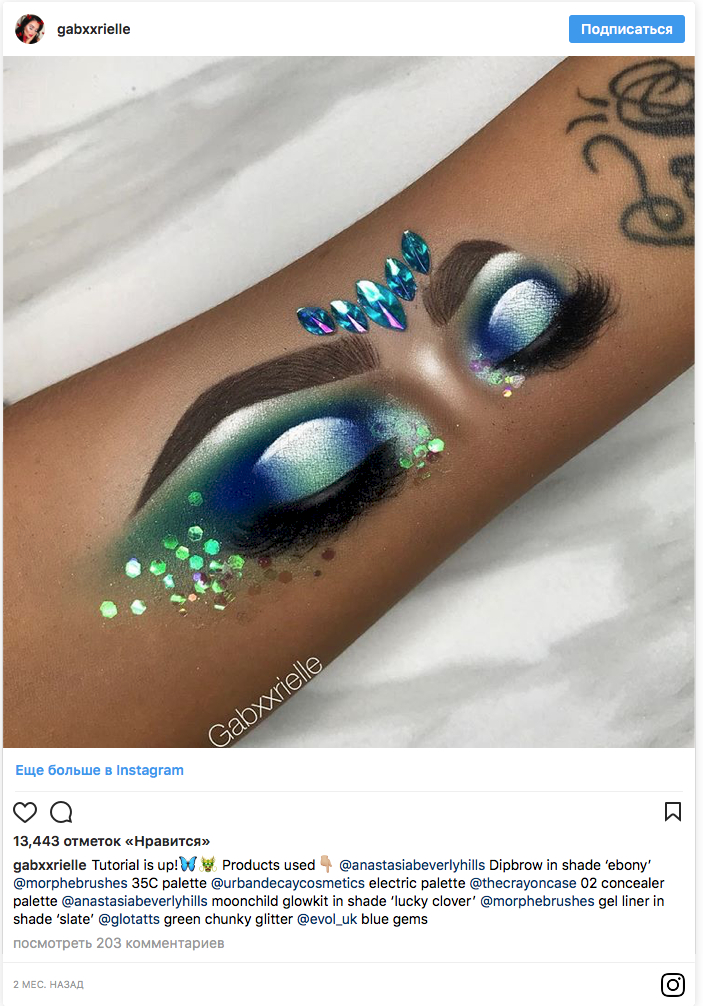 Insane Eye Makeup Realistic Eye Makeup Looks On Her Arm