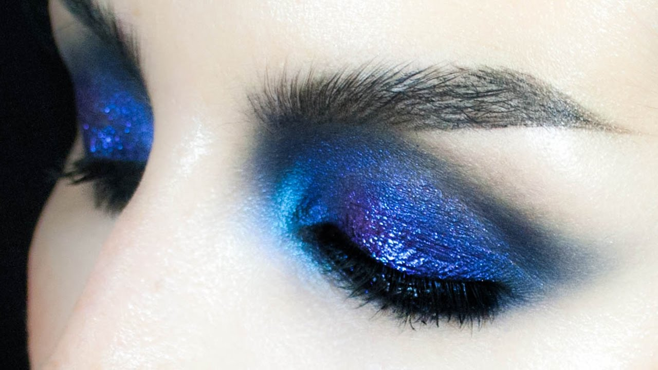 Intense Eye Makeup Intense Ultra Violet Blue Winged Out Smokey Eyes Makeup