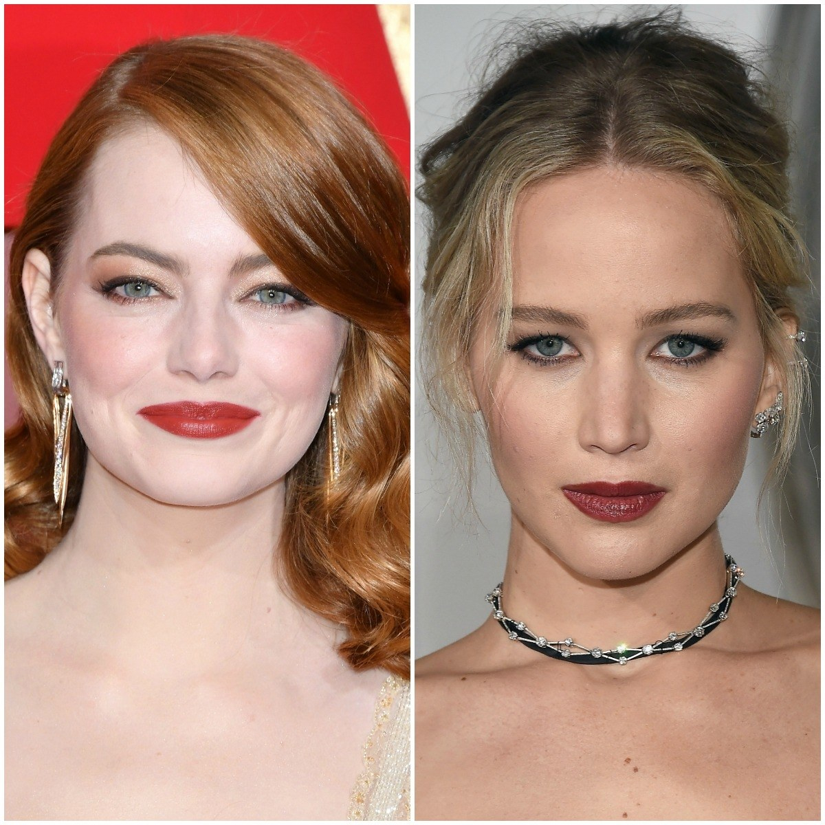 Jennifer Lawrence Eye Makeup Emma Stone Takes Video Of Jennifer Lawrence With Half A Face Of