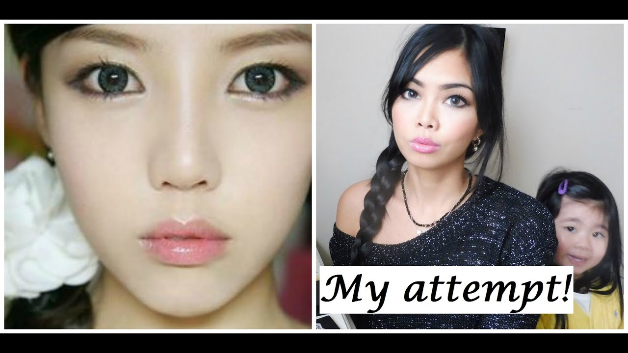 Korean Eyes Makeup Tutorial Korean Makeup Tutorial Doll Eyes Youtube
