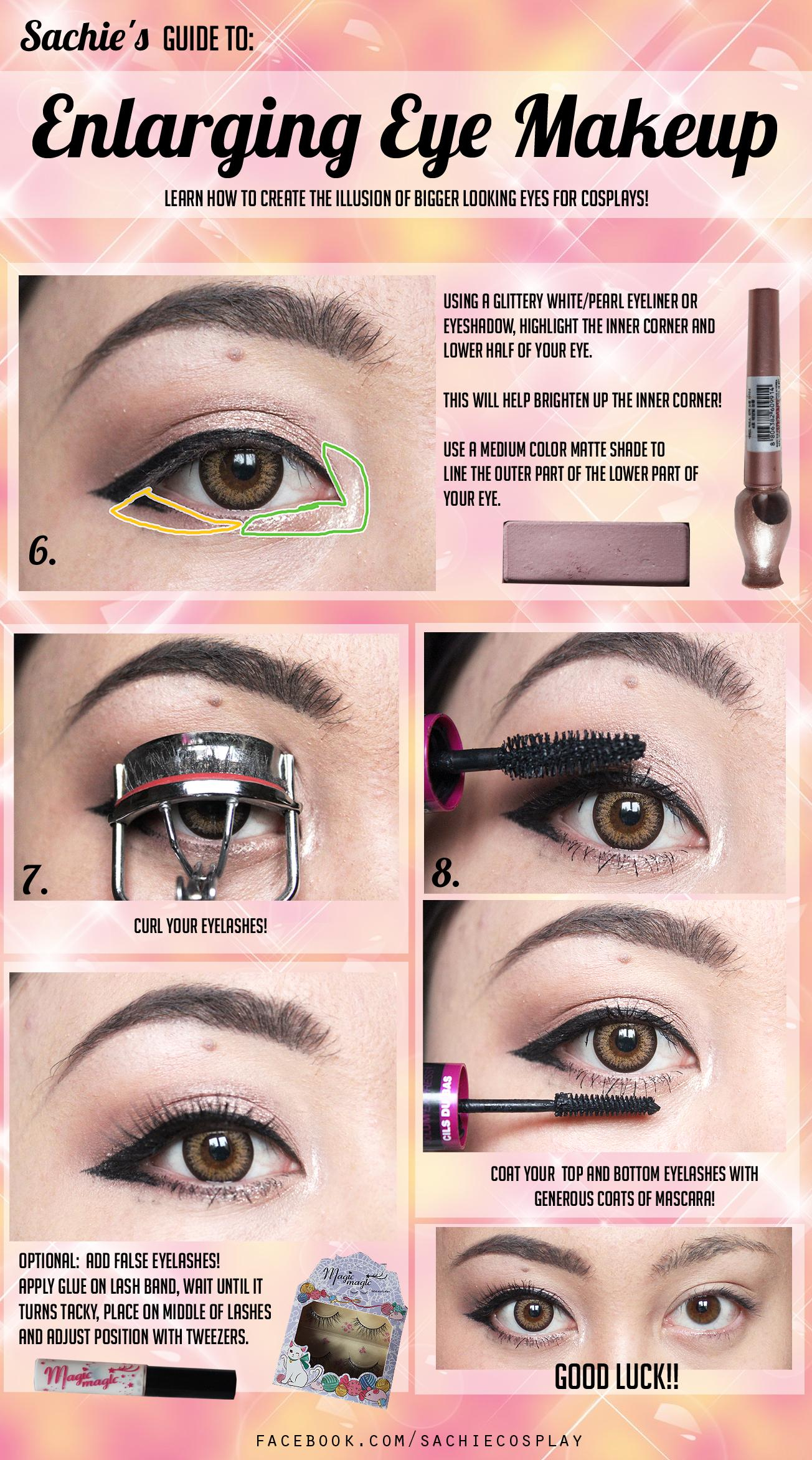Korean Eyes Makeup Tutorial Tutorial Brows Enlarging Eye Makeup For Cosplay Sachie