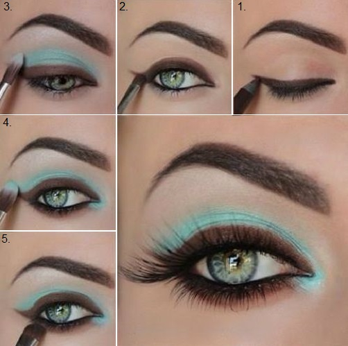 Light Blue Eye Makeup Beautiful Blue And Brown Makeup Tutorial Alldaychic