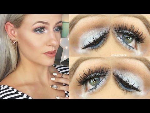 Light Blue Eye Makeup Makeup Tutorial Light Blue Eyes Baking Youtube
