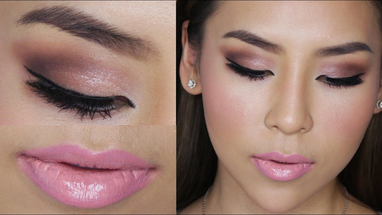 Light Makeup For Brown Eyes Soft Pink Makeup Tutorial Youtube