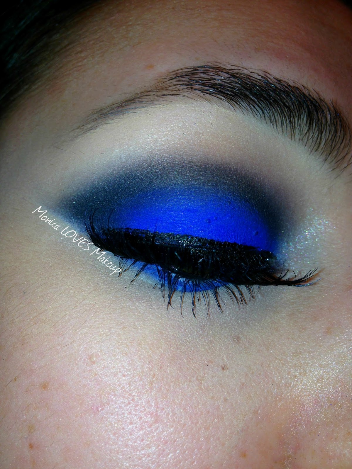 Mac Eye Makeup Application Monica Loves Makeup Royal Blue Eyes With Macs Atlantic Blue