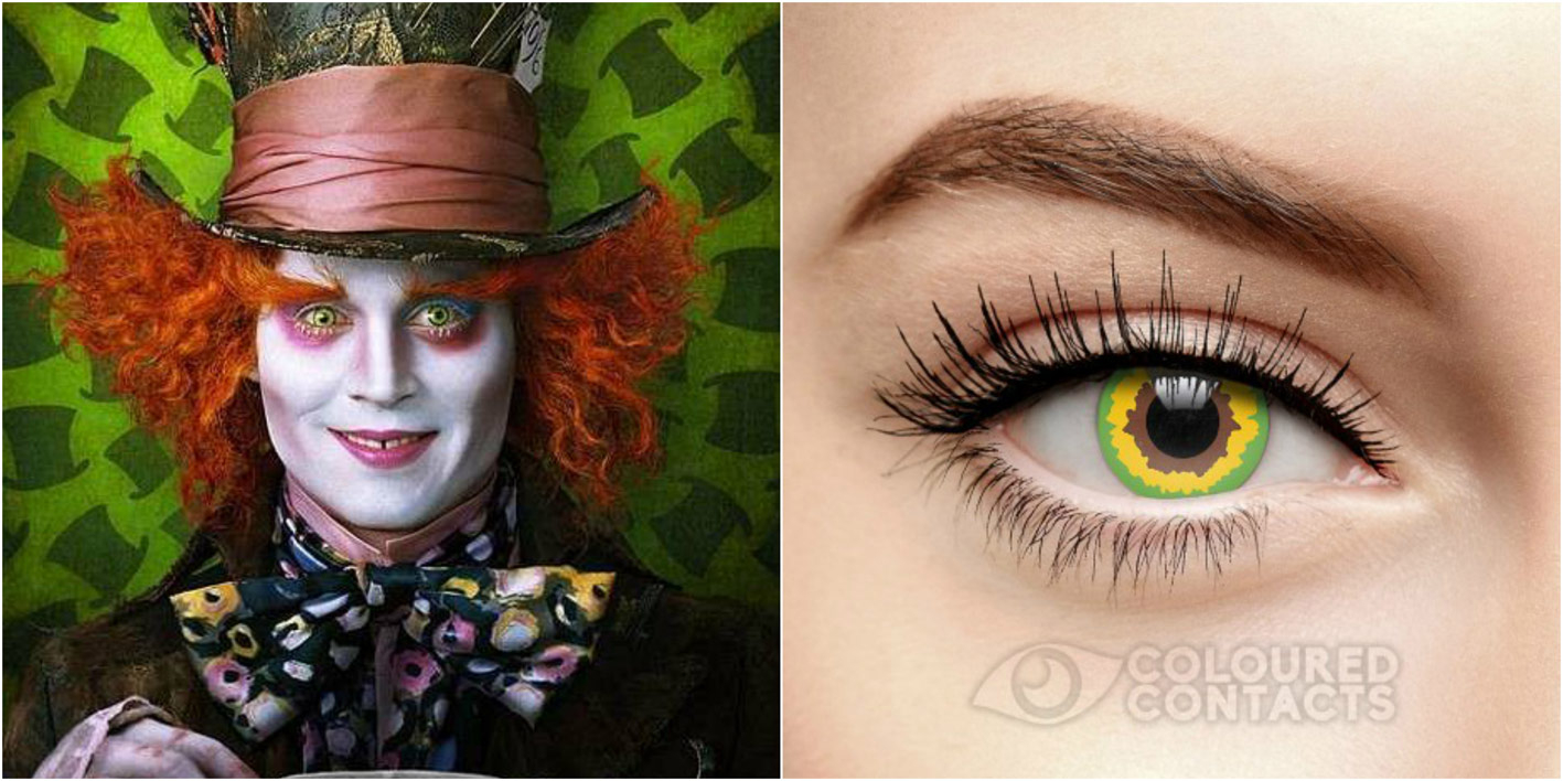 Mad Hatter Eye Makeup Alice In Wonderland Mad Hatter Contact Lenses For Halloween Costume