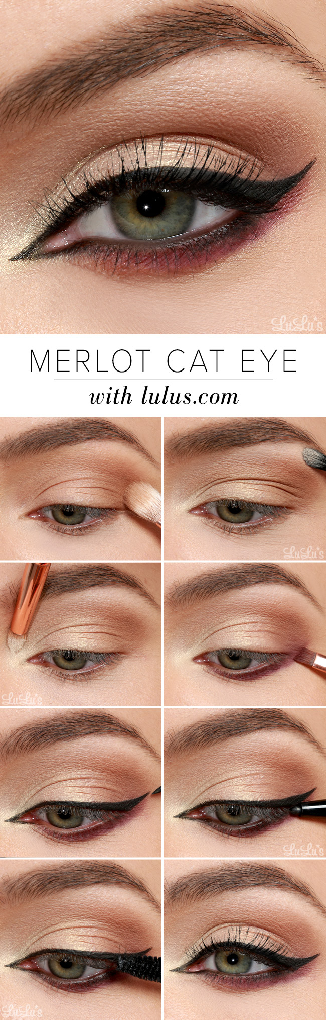 Makeup Cat Eyes Lulus How To Merlot Cat Eye Makeup Tutorial Lulus Fashion Blog