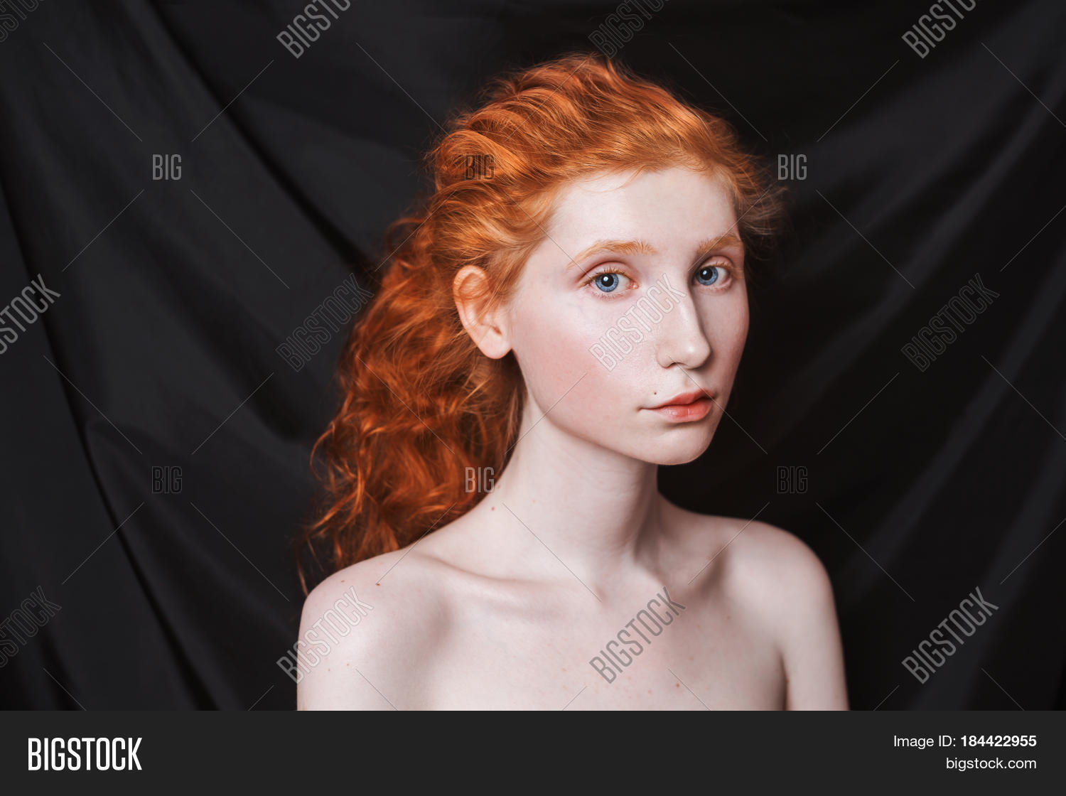 Makeup For Blue Eyes Red Hair Fairy Woman Long Curly Image Photo Free Trial Bigstock