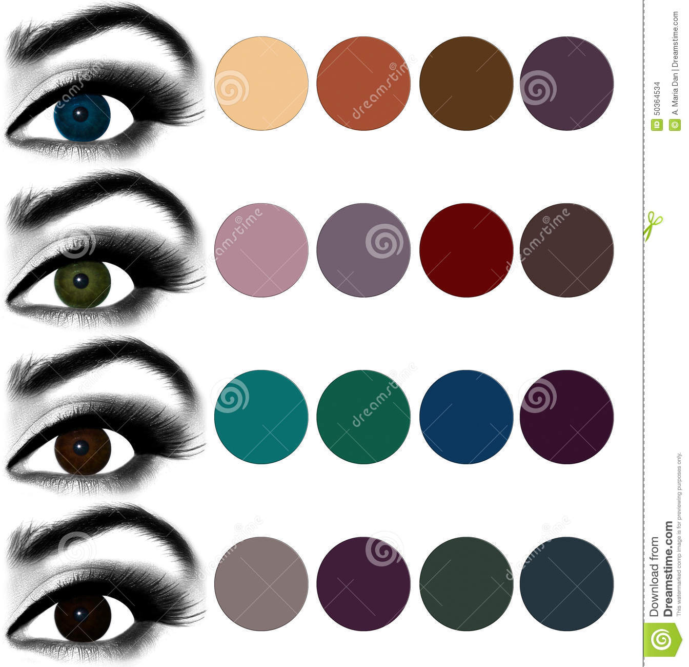 Makeup For Dark Brown Eyes Eyes Makeupmatching Eyeshadow To Eye Color Stock Photo Image Of