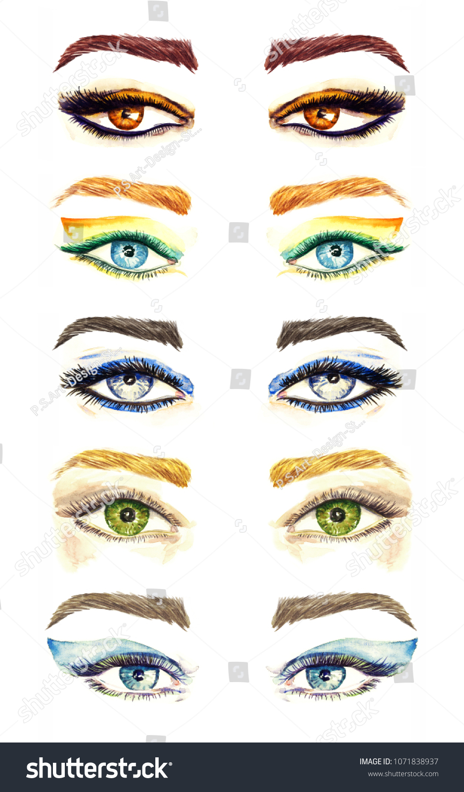Makeup For Different Eye Shapes Royalty Free Stock Illustration Of Variety Eyes Shapes Different