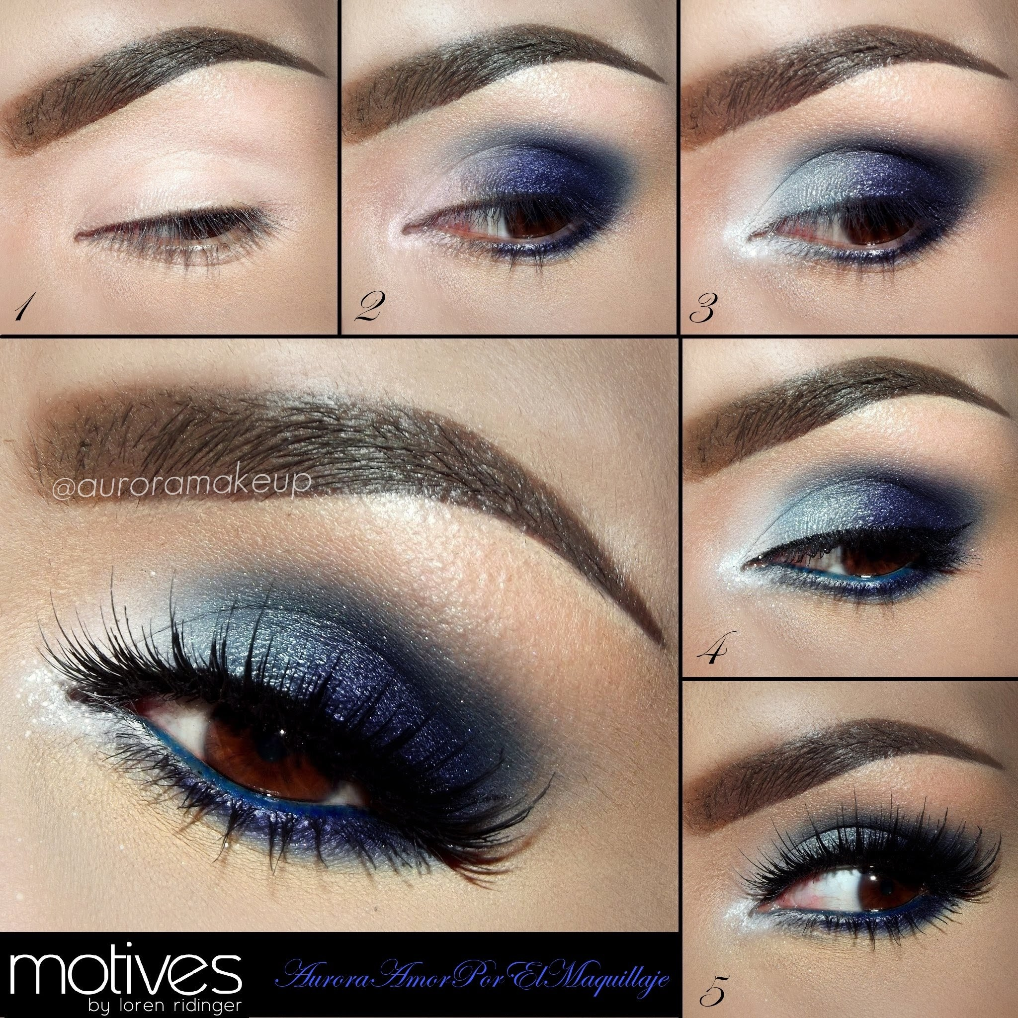 Makeup Ideas For Brown Eyes Blue Eye Shadow For Brown Eyes Tutorial With Aurora Makeup And