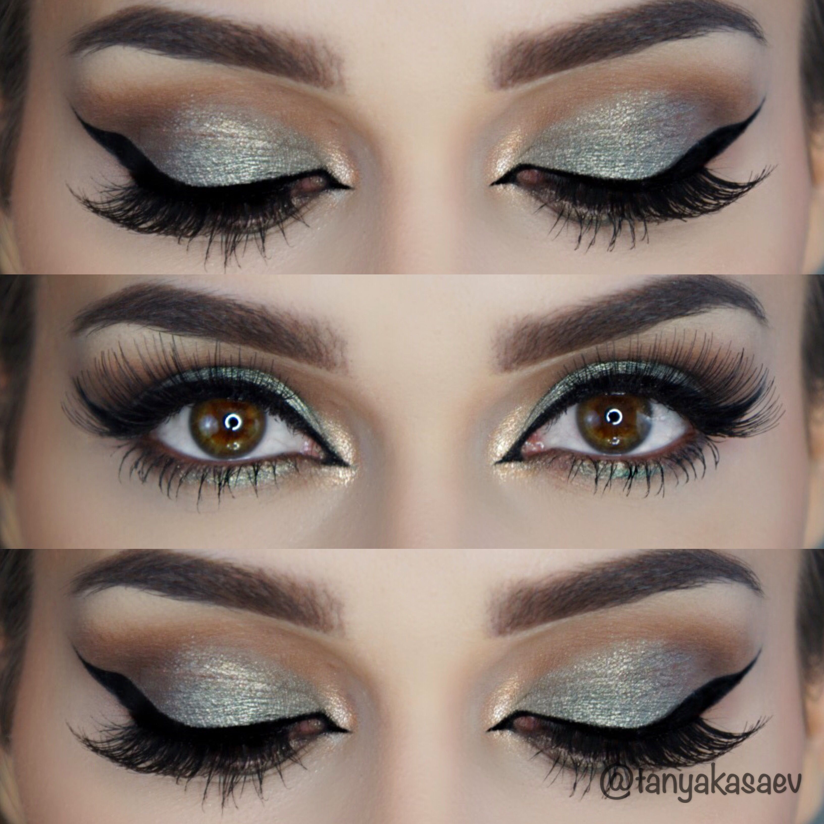 Makeup Ideas For Brown Eyes Green Silver Makeup Everyday Eye Shadow Look Makeup Portfolio