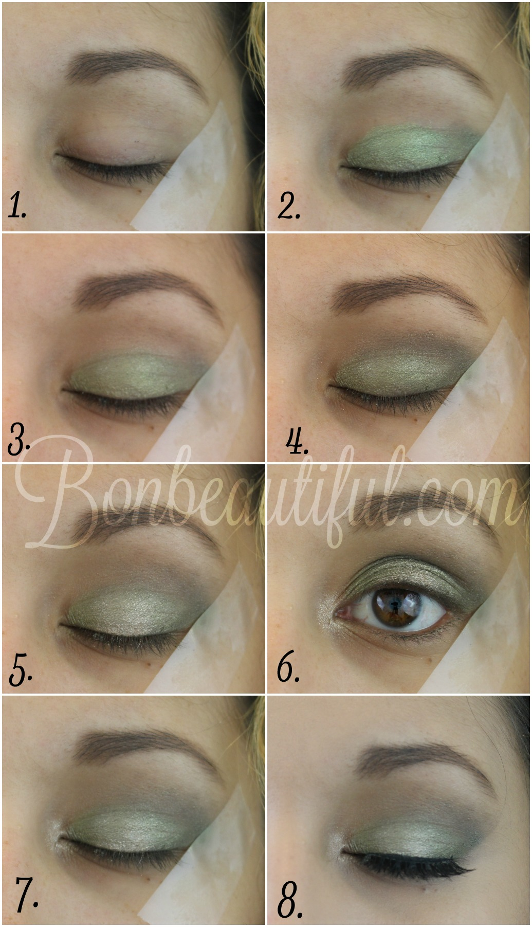 Makeup Tape Eyes Olive Green Smokey Eye Makeup Tutorial Bondbeautyful