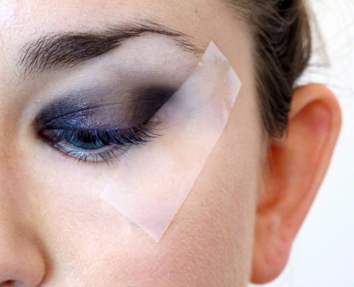 Makeup Tape Eyes Placing Tape At A Slant At The Edge Of Your Eye Can Create A Cleaner