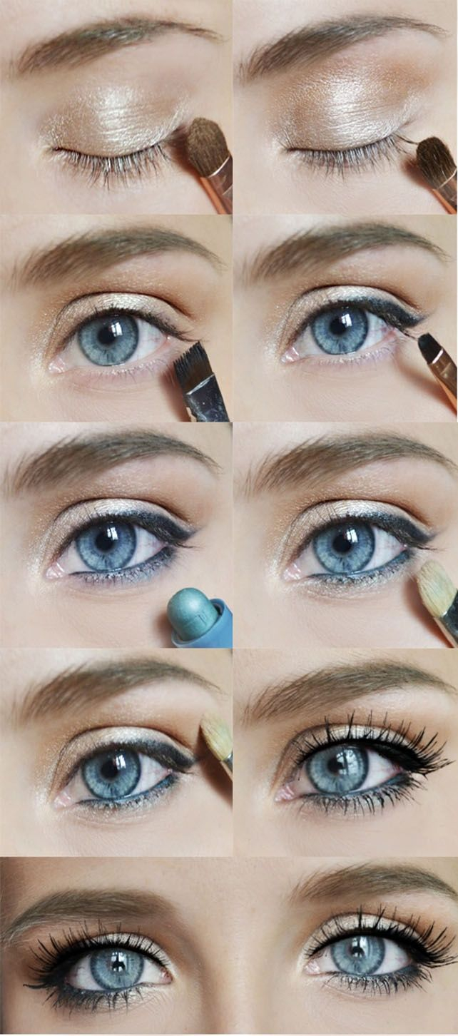 Makeup Tutorial For Blue Eyes Top 10 Romantic Eye Makeup Tutorials Make Up Pinterest Makeup