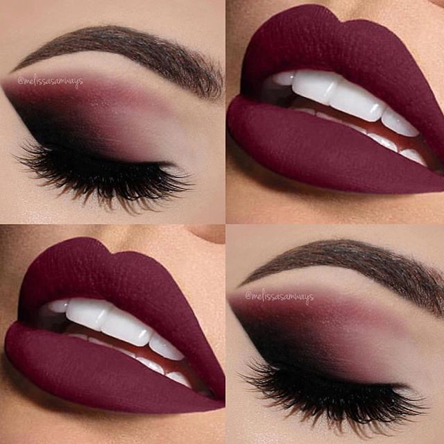 Maroon And Gold Eye Makeup Burgundy Makeup