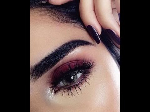 Maroon And Gold Eye Makeup Maroon Smokey Eye Fall Makeup Tutorial Youtube