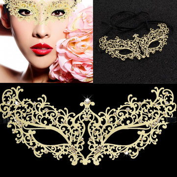 Masquerade Eye Makeup Gold Diamond Metal Eye Mask Masquerade Costume Makeup Ball