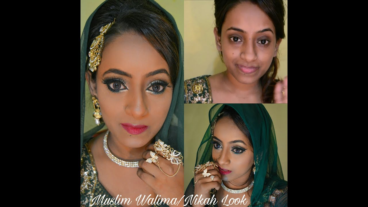 Muslim Eye Makeup Indian Muslim Bridal Nikahwalima Makeup Tutorials Diy Green N