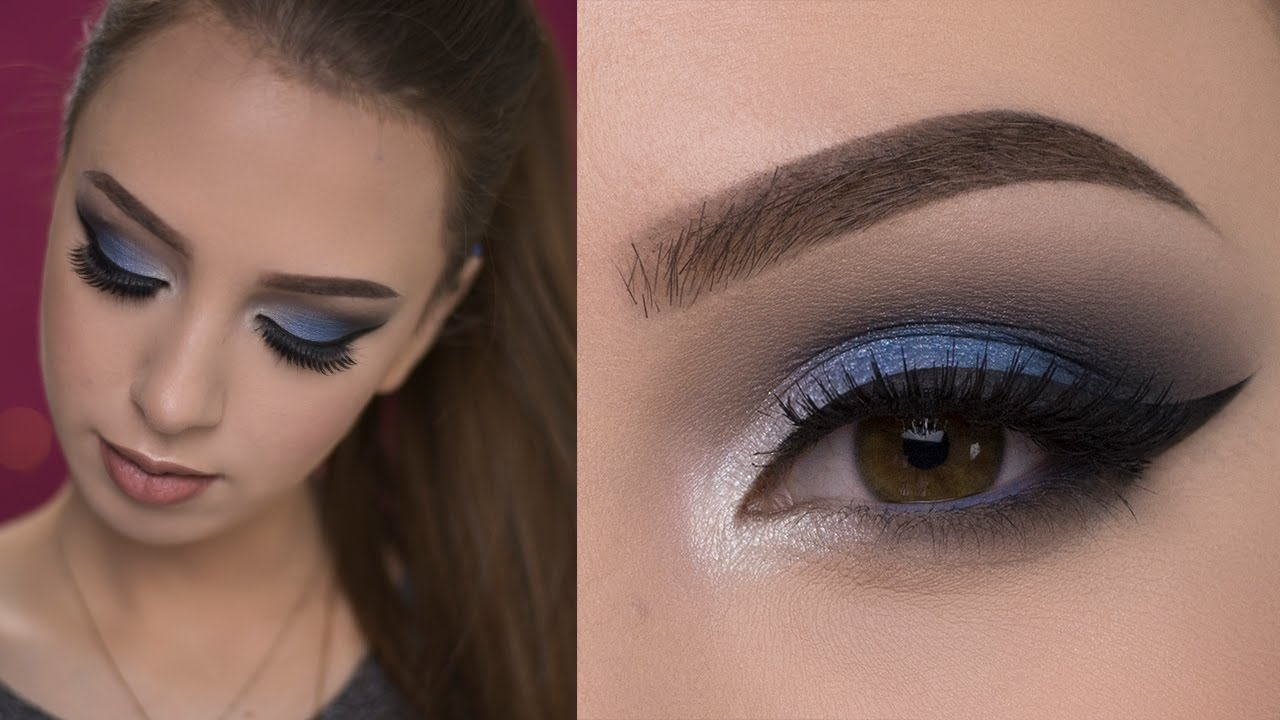 Natural Makeup Look For Blue Eyes Dramatic Blue Smokey Eye Makeup Tutorial Youtube