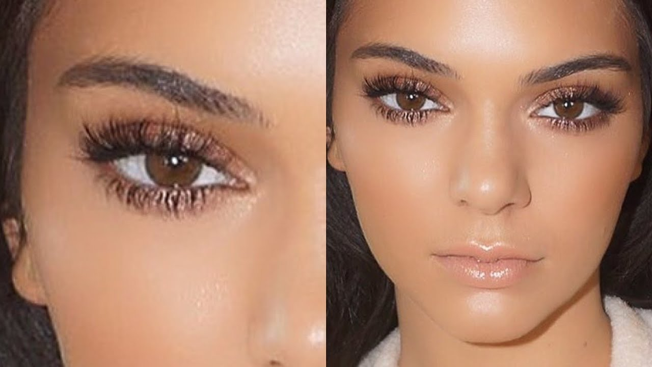 Natural Makeup Look For Brown Eyes Kendall Jenner Natural Glowing Makeup Tutorial 2015 Youtube