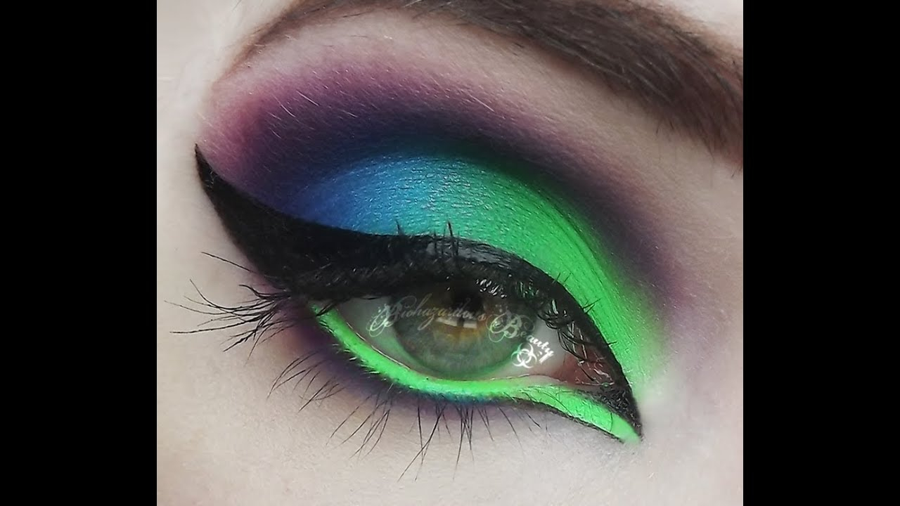 Neon Eye Makeup Acid Queen Neon Eyeshadow Tutorial Youtube