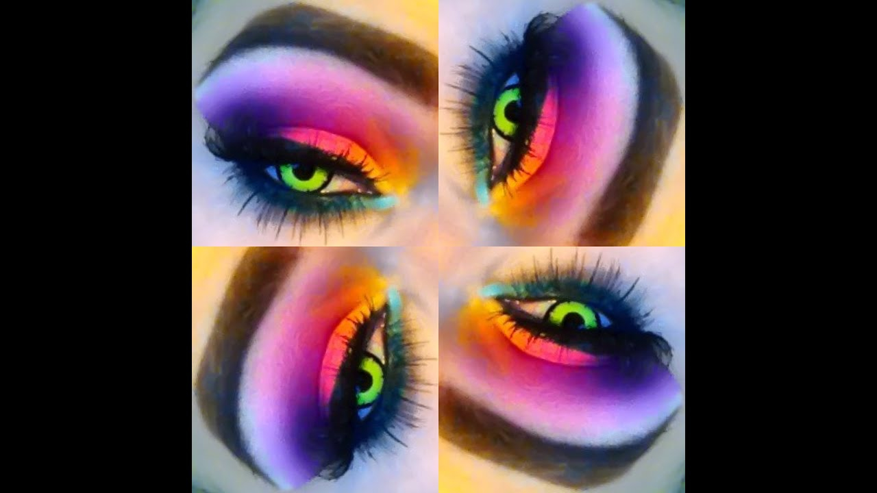 Neon Eye Makeup Neon Eye Makeup Youtube