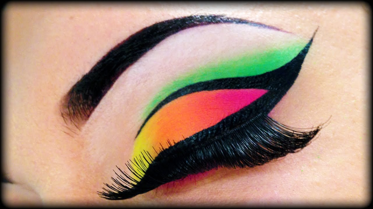 Neon Eye Makeup Neon Make Up Tutorial Using Sleek Makeup Essence Ft Kosmetik4less