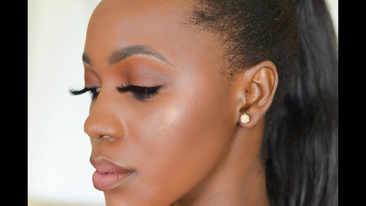 Neutral Eye Makeup For Dark Skin Brown Neutral Makeup For Black Women Glowy Dark Skin Makeup