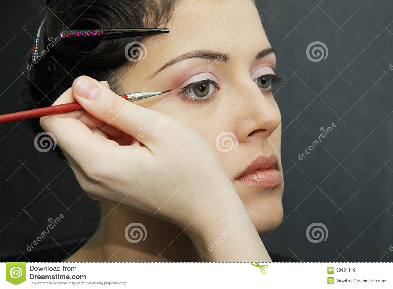 Night Party Eye Makeup Beautiful Model Fashion Night Party Make Up Stock Image Image Of