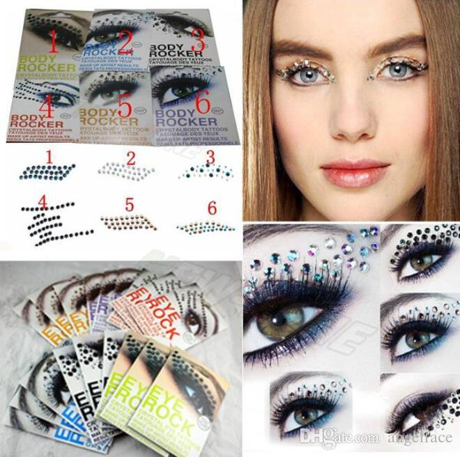 Party Makeup For Small Eyes Eye Rock Diy Eye Makeup 3d Eye Tattoos Crystal Decoration Party