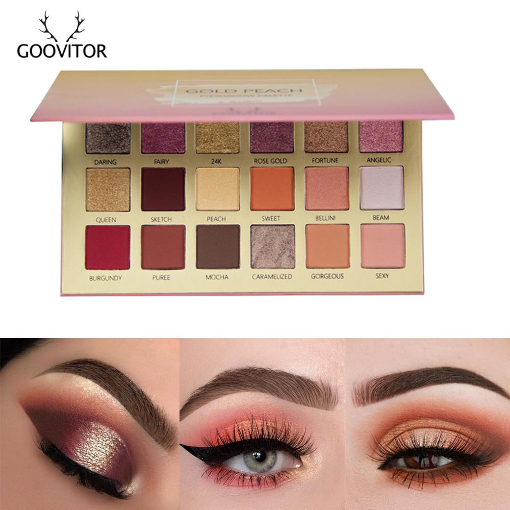 Peach Eye Makeup Goovitor Beauty Cosmetics Mashed Potato Melted Metal Gold Peach