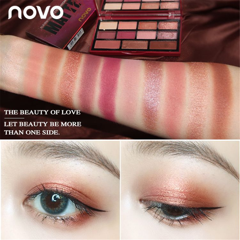 Peach Eye Makeup Novo Glitter Matte Eyeshadow Palette Peach Blossom Matte Eye Shadow