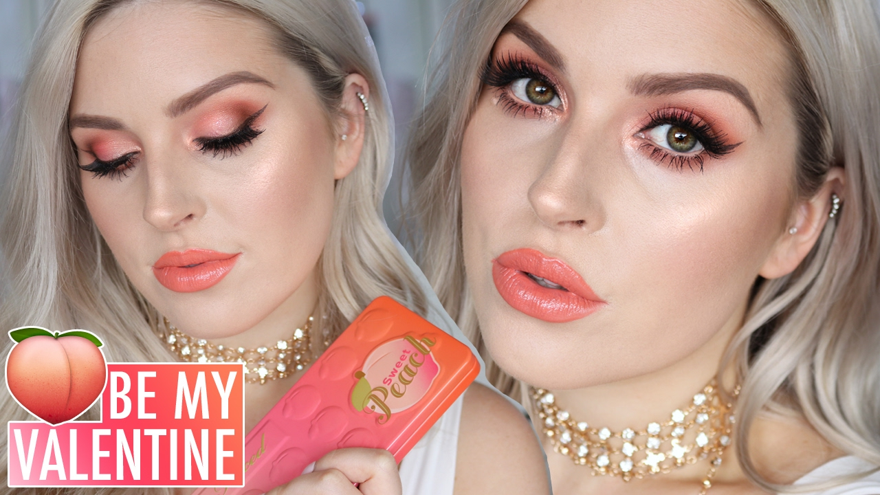 Peach Eye Makeup Valentines Day Makeup Tutorial Sweet Peach Eyeshadow Youtube