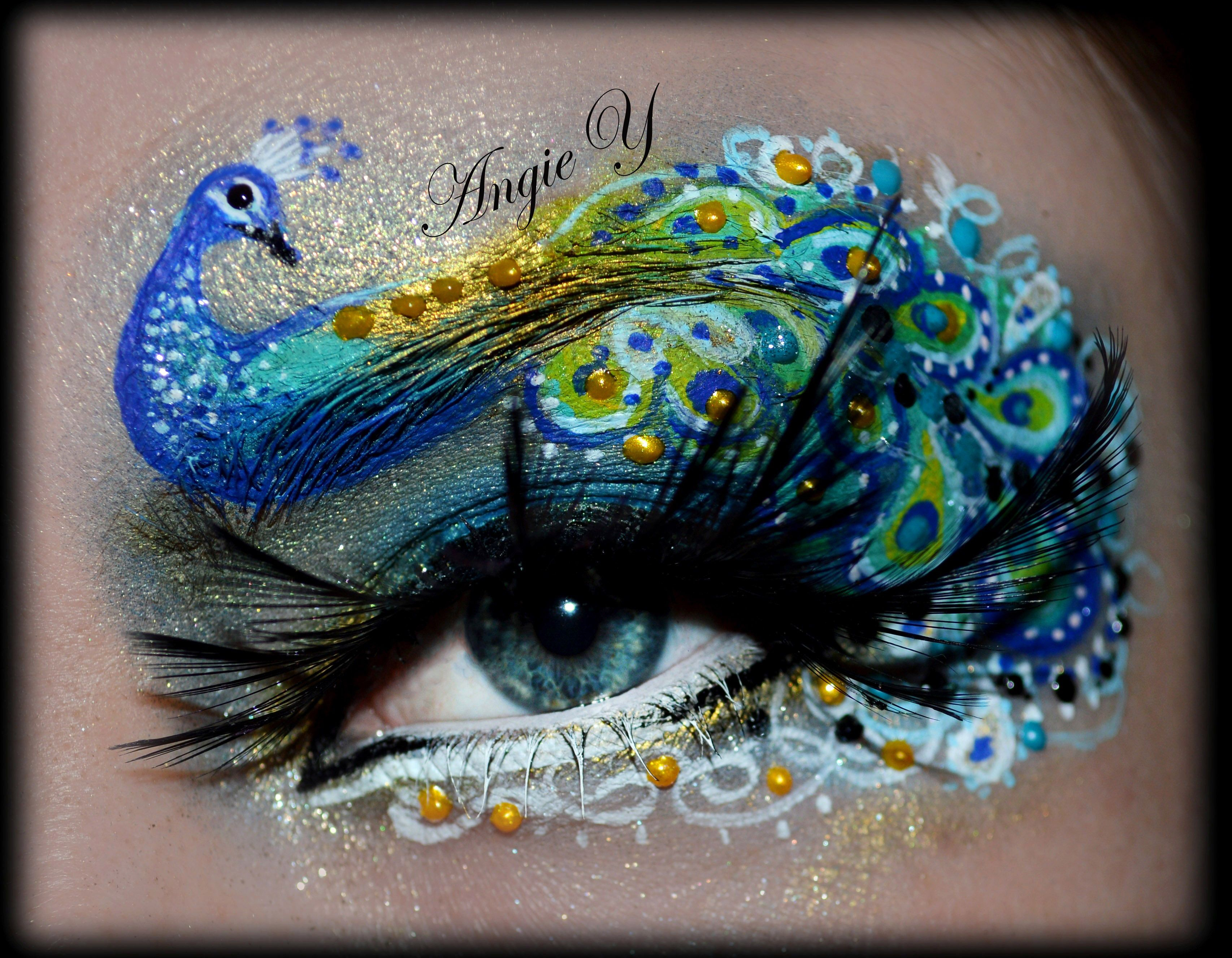 Peacock Eye Makeup Images For Peacock Eye Makeup Stickers Eyes Pinterest