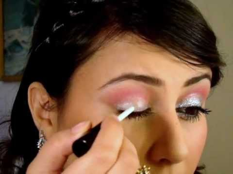 Pink And Silver Eye Makeup Pink And Silver Glitter Party Makeup Look Tutorial Youtube