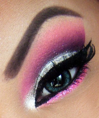 Pink And Silver Eye Makeup Pink Silver Eye Makeup Eyeliner Mascara And Eye Makeup In Flickr