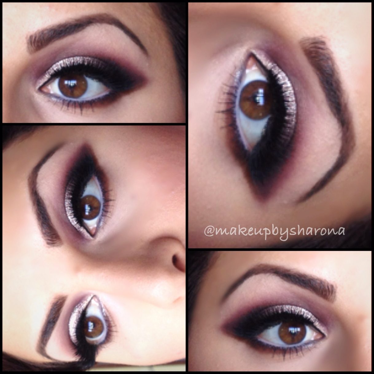 Pink And White Eye Makeup Maroon And Peachpink Glitter Makeup Sharona