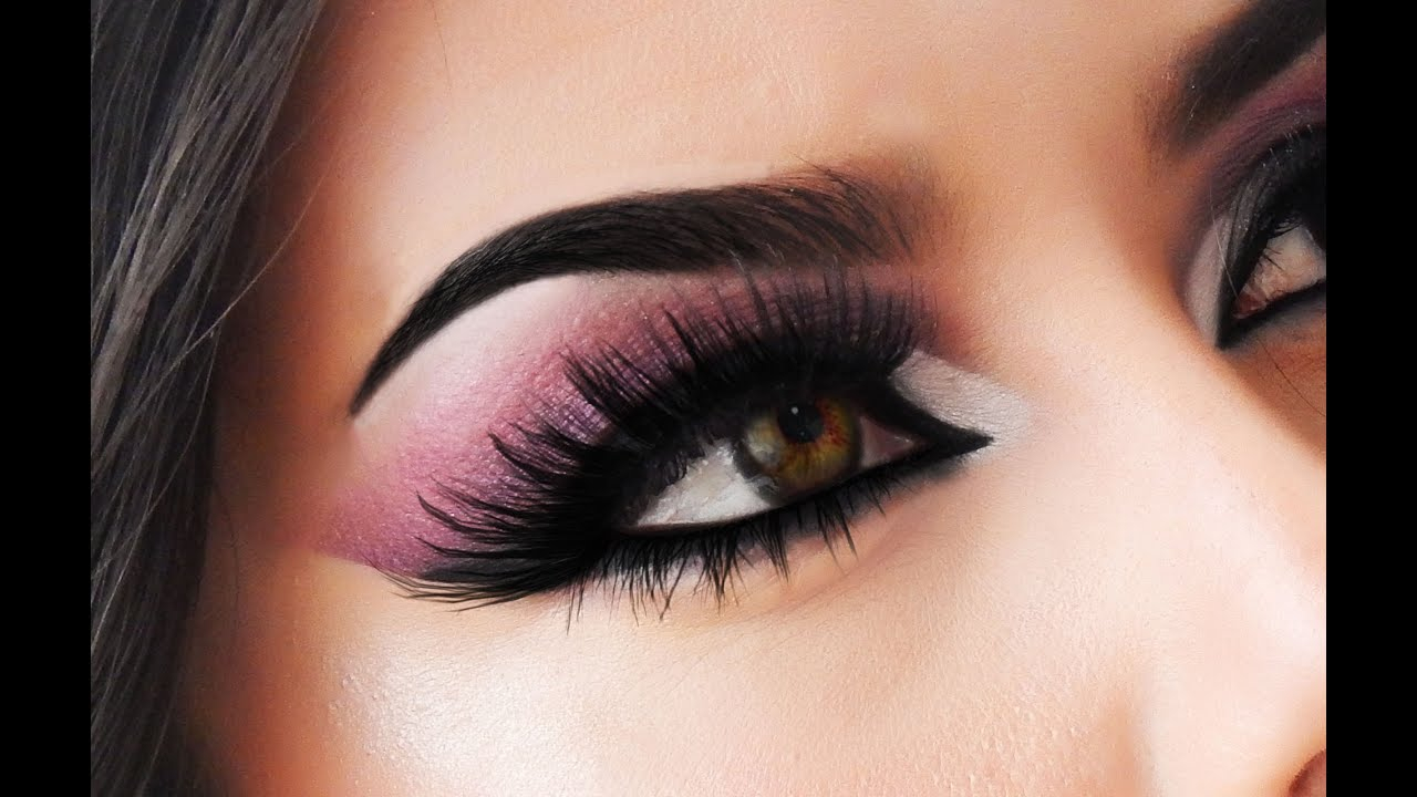 Pink And White Eye Makeup Pink An Black Smokey Eye Alyssa Edwards Inspired Makeup Tutorial