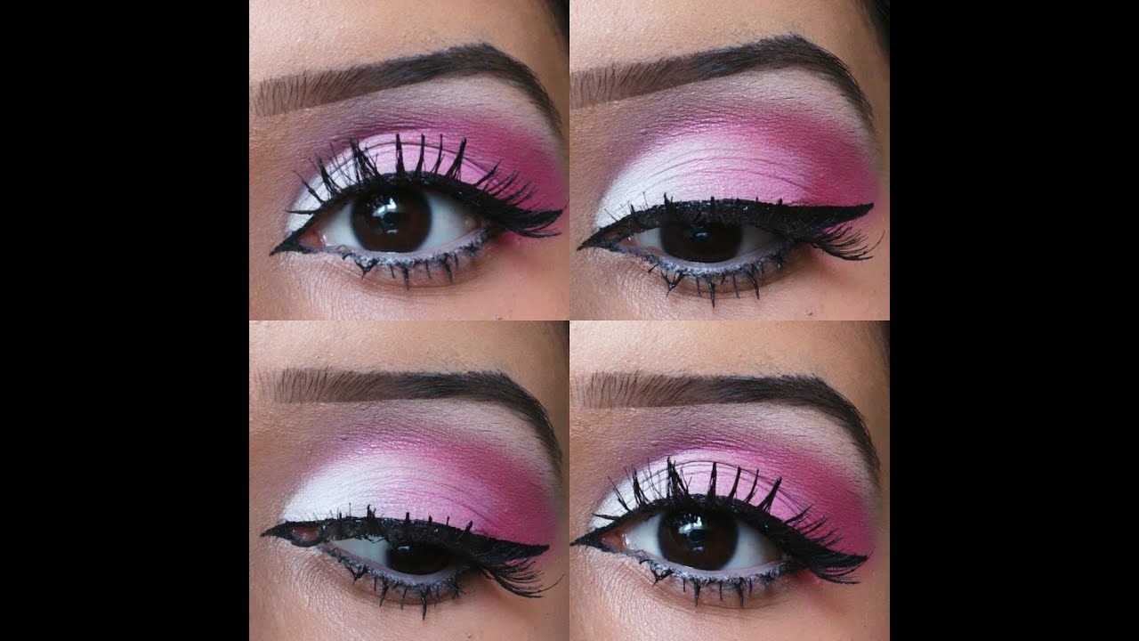 Pink And White Eye Makeup Pink And White Makeup Tutorial Ruluvsmakeup Youtube