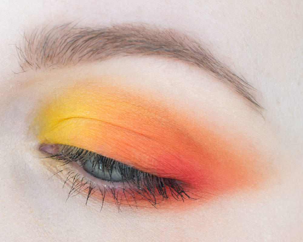 Pink And Yellow Eye Makeup Red Orange Yellow Analogous Makeup Look With Color Theory