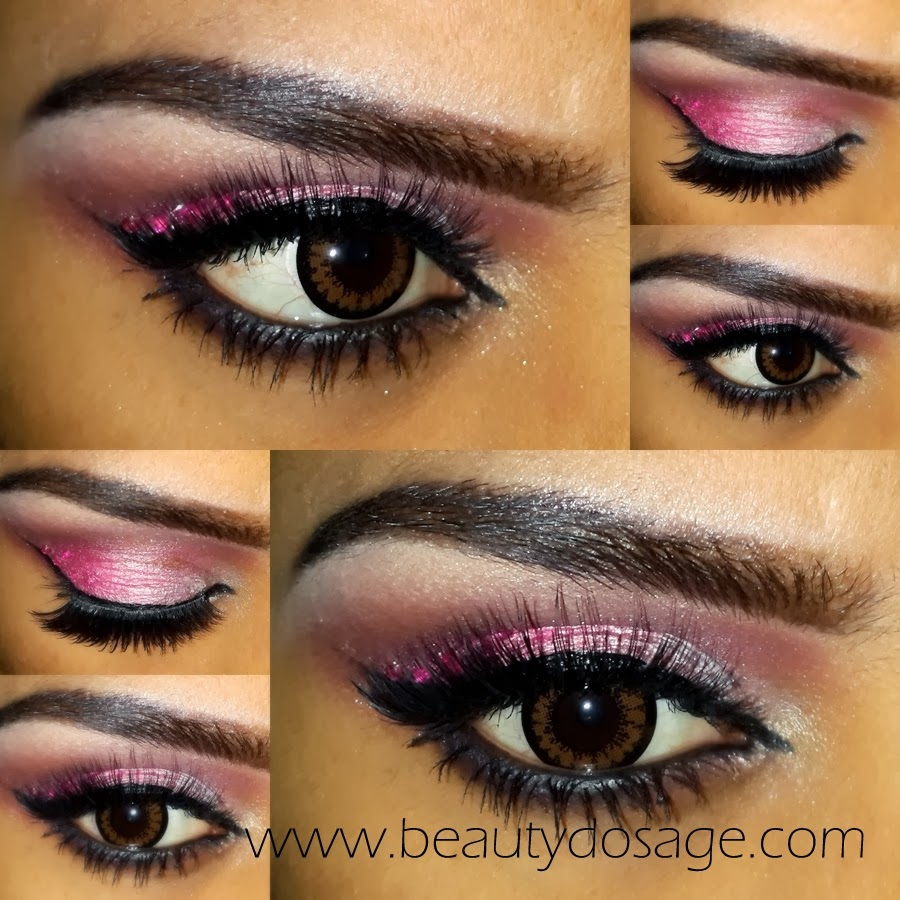Pink Eye And Makeup Eotd Pink Glitter Dramatic Party Eye Makeup Beauty Dosage