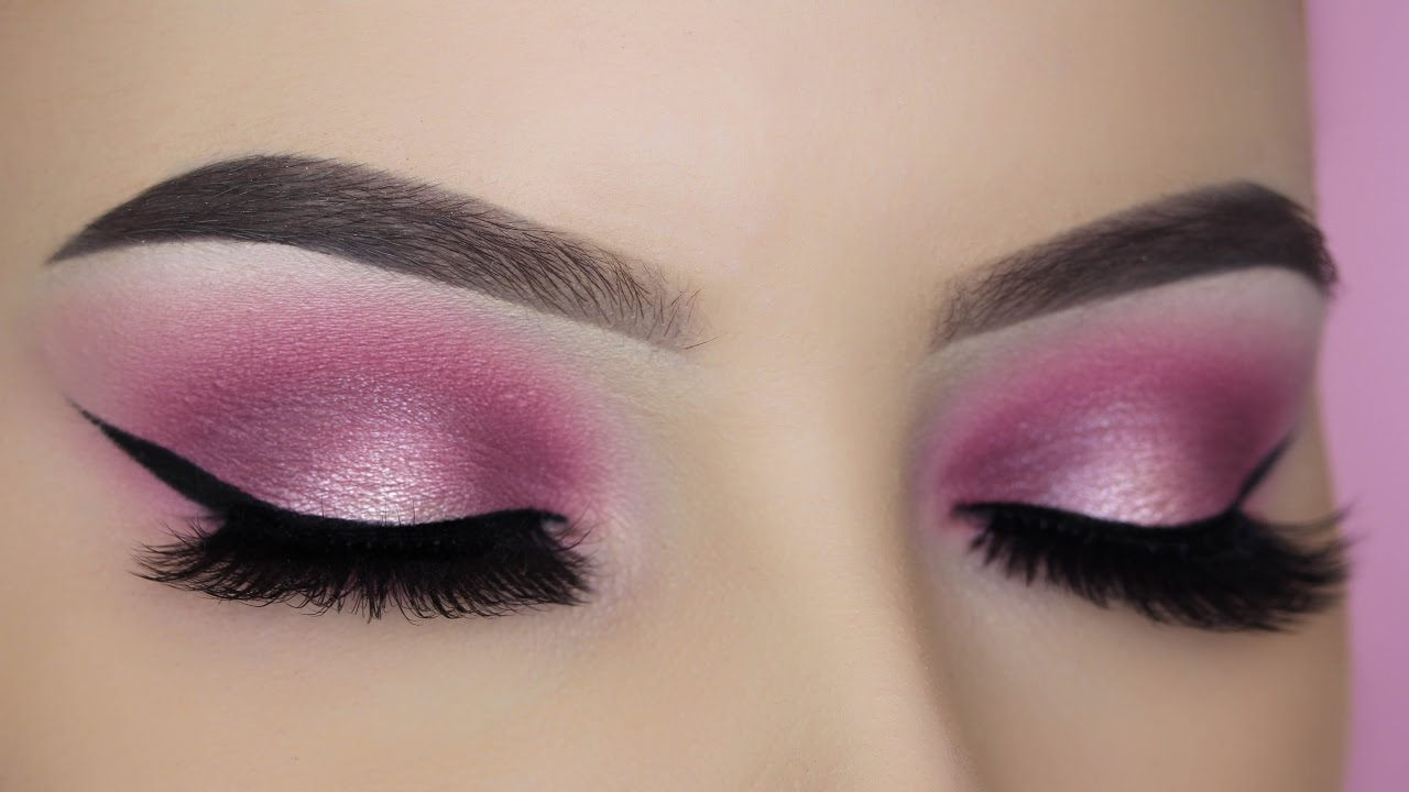 Pink Eye And Makeup Pink Halo Eye Makeup Tutorial Youtube