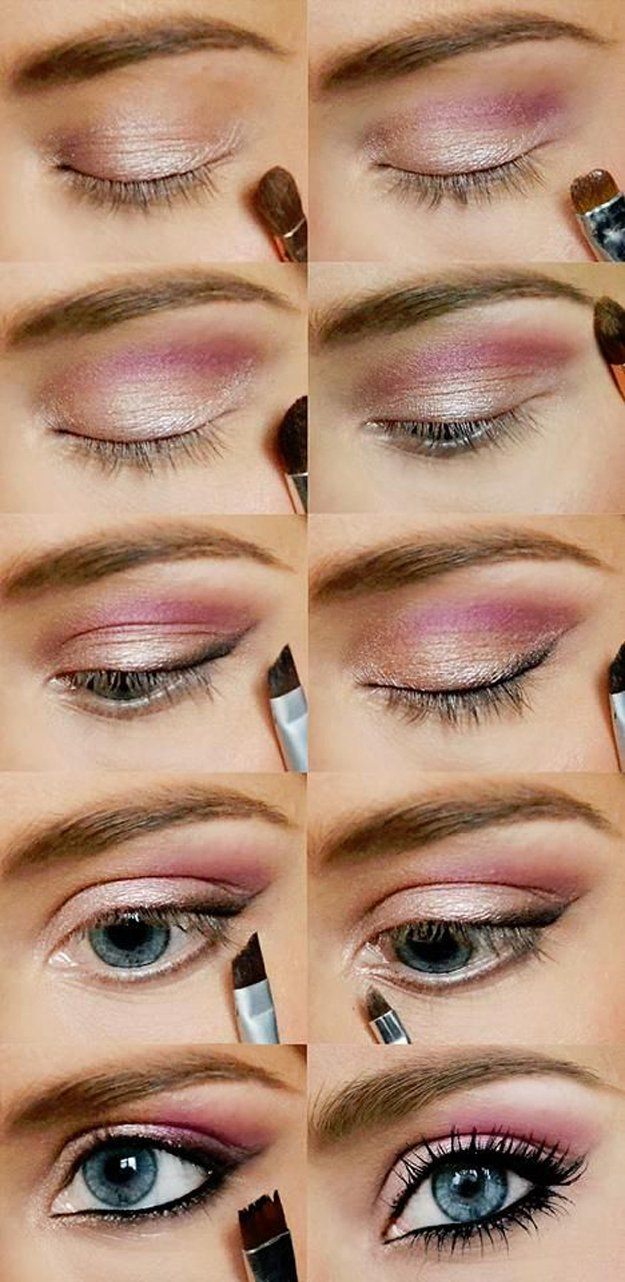 Pink Eye Makeup Pink Eyeshadow For Blue Eyes Makeup Tutorials