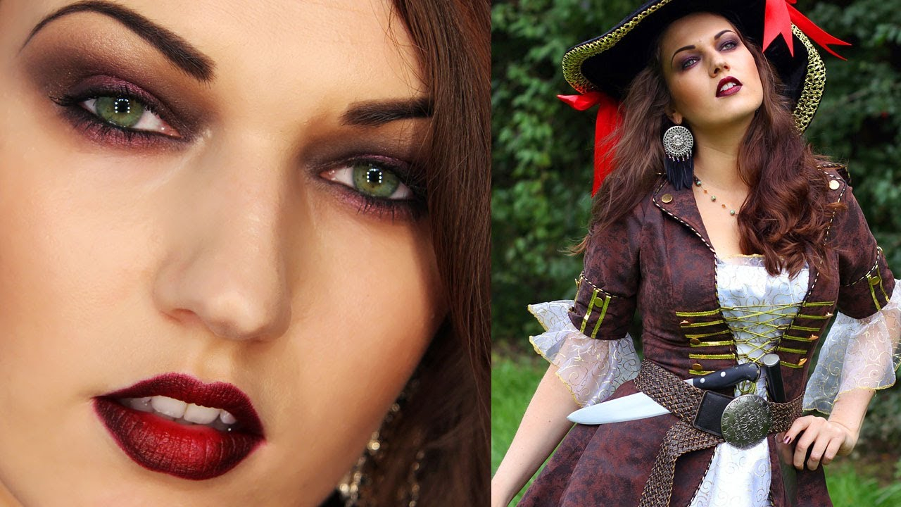 Pirate Eye Makeup Sexy Pirate Halloween Look Makeup Hair Costume Youtube