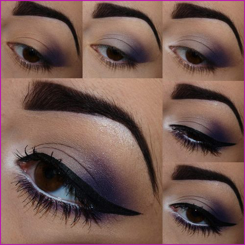 Pretty Makeup Eyes How To Do Violet Pretty Eye Makeup For Brown Eyes Tutorial