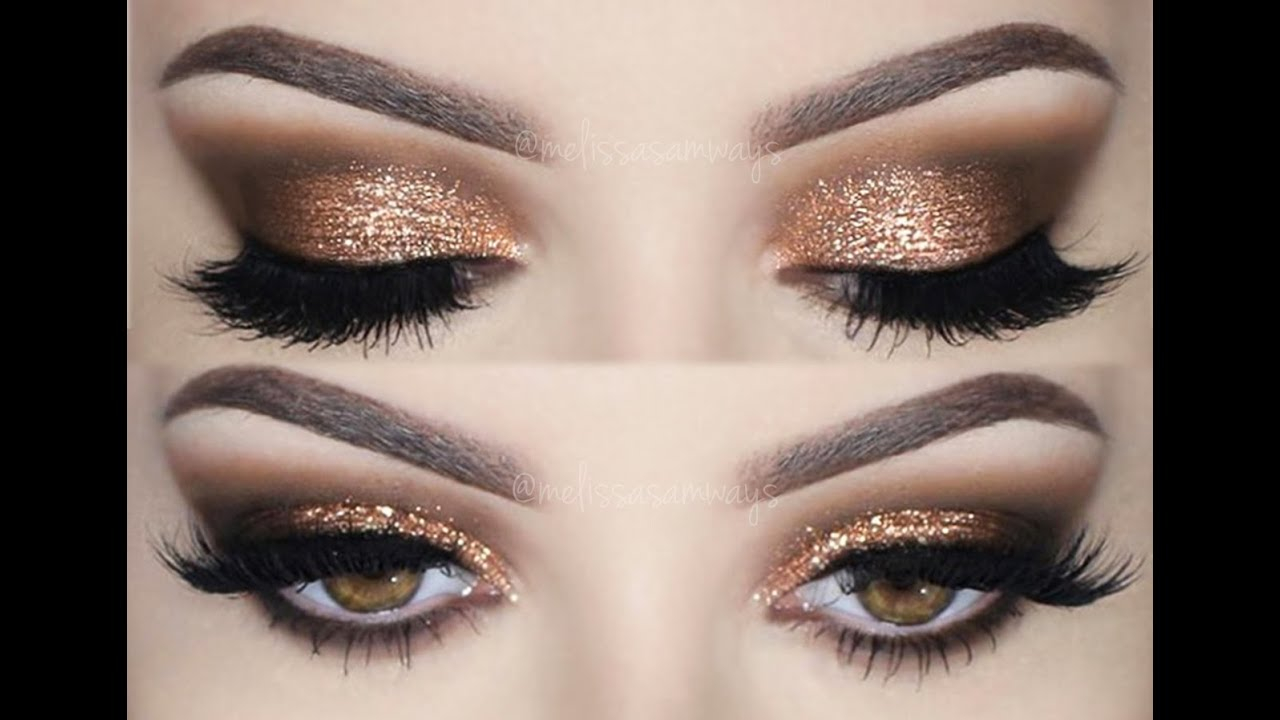 Prom Eye Makeup Prom Make Up Tutorial Smokey Eyes And Glitter Melissa