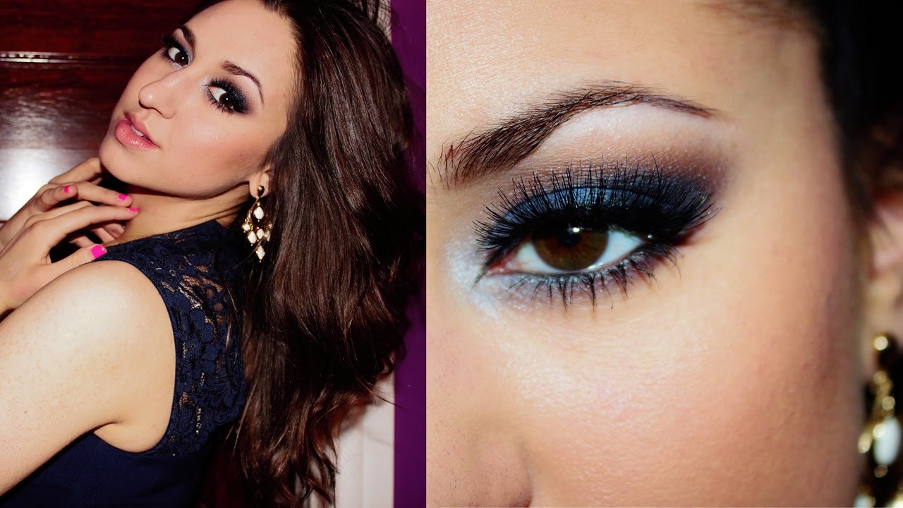 Prom Makeup Blue Eyes Prom Makeup Dramatic Midnight Blue Eyes Jessica Rembish Youtube