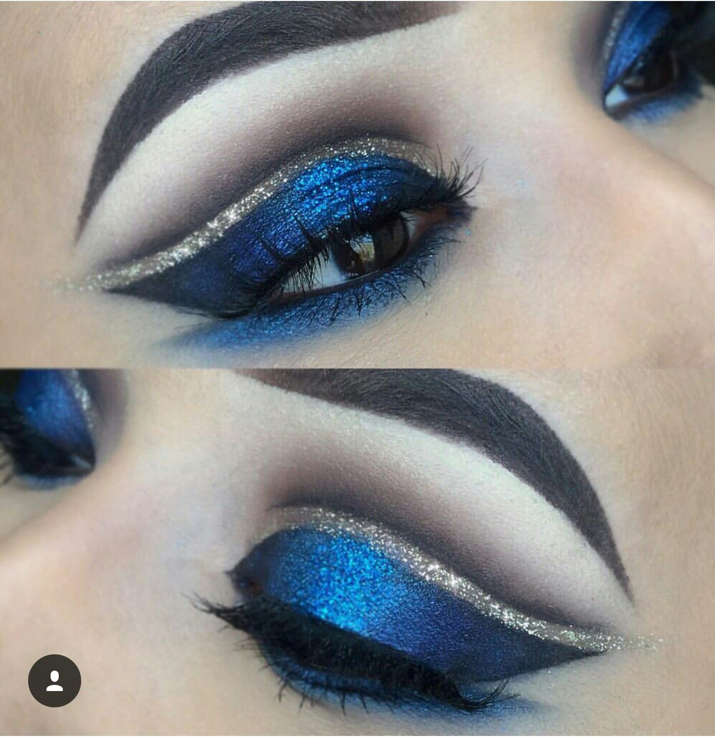 Prom Makeup For Blue Eyes Blue And Silver Cut Crease Make Up Awaited In 2019 Makeup Cheer